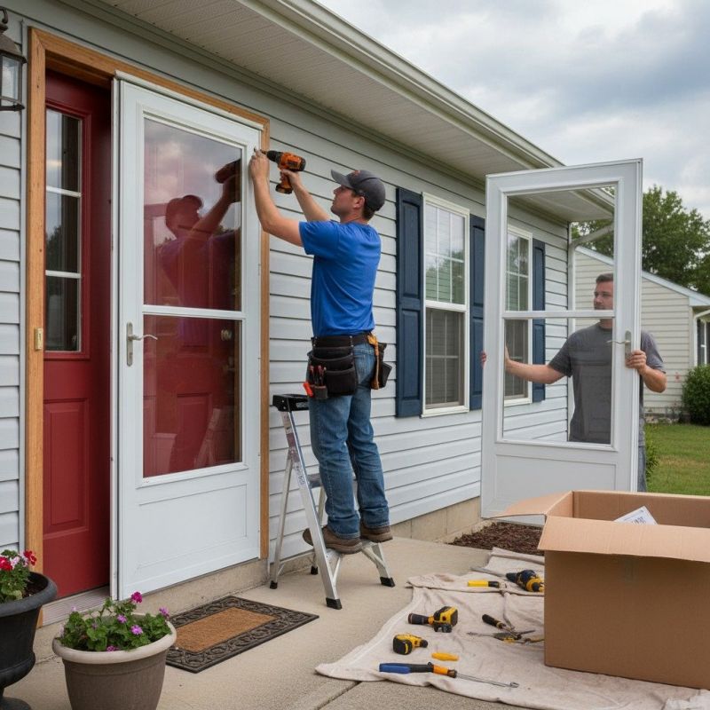 Storm Door Installation detail